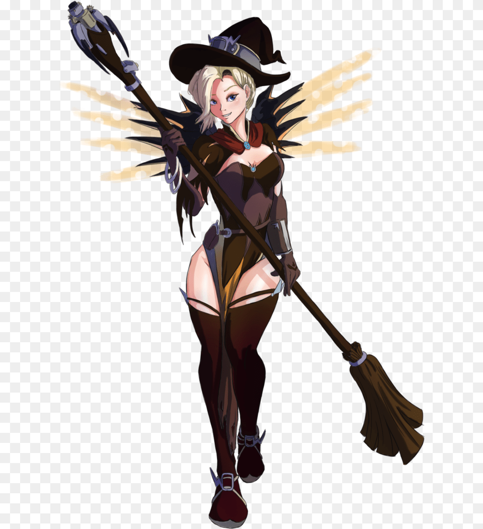 Download Witch Mercy Fanart Halloween Mercy Overwatch, Adult, Person, Woman, Female Png Image