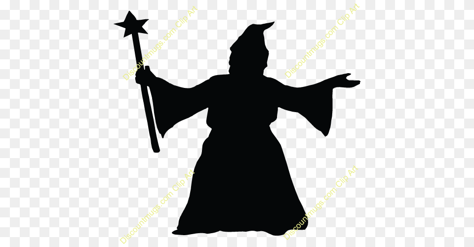 Wizard Shadow Clipart Clip Art Silhouette Graphics, Bow, Weapon, Fashion Free Png Download