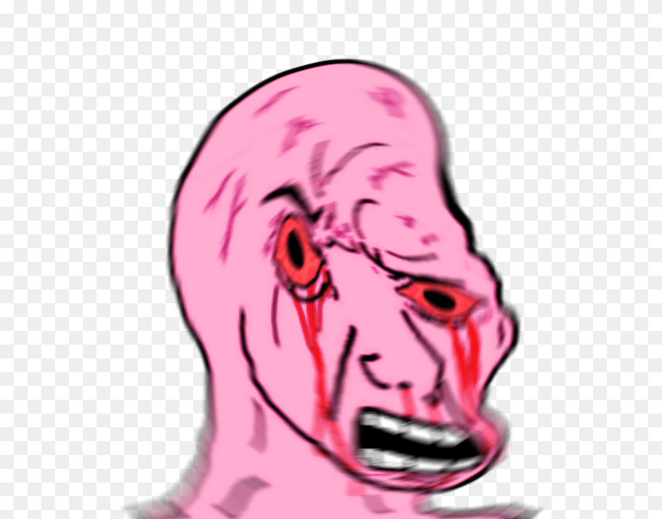 Download Wojak Pink Wojak Transparent, Art, Painting, Person, Head Png