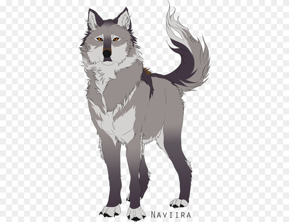 Download Wolf Cartoon Anime Gray And White Wolf, Animal, Mammal, Adult, Male Png Image
