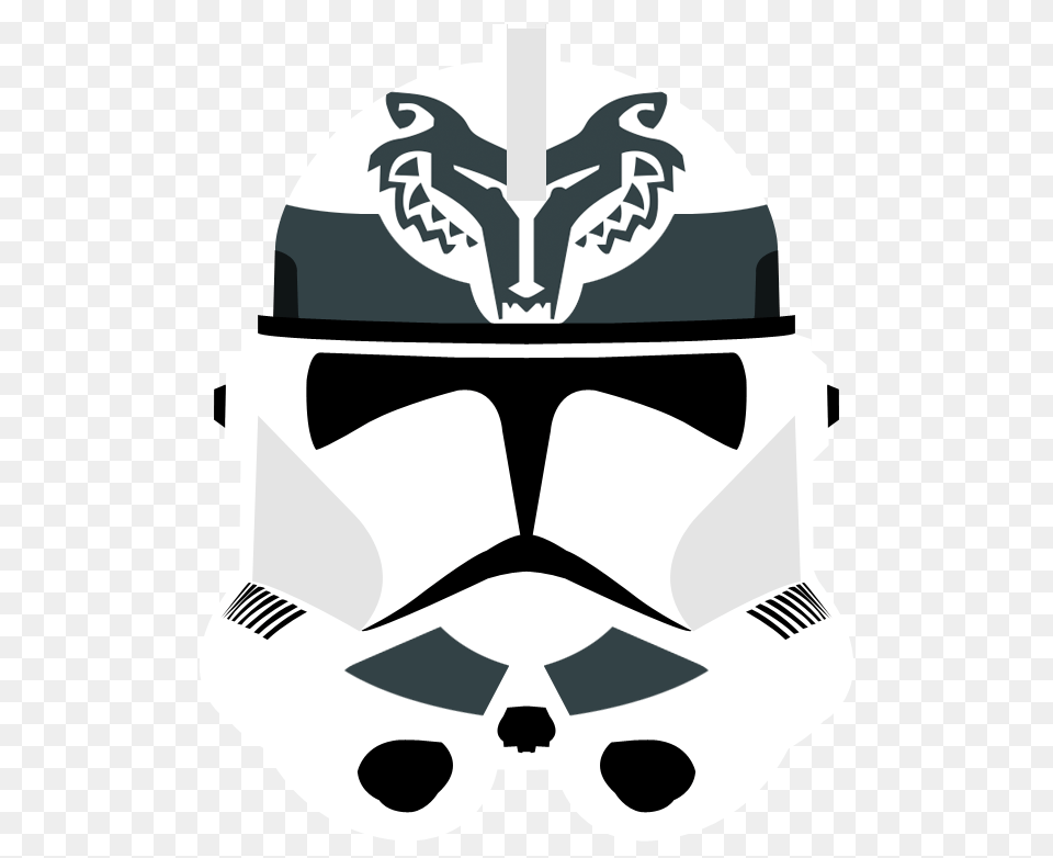 Wolfpack Phase Ii Clone Helmet By Pd Black Dragon Star Wars Wolf Pack, Stencil, Emblem, Symbol, Logo Free Png Download