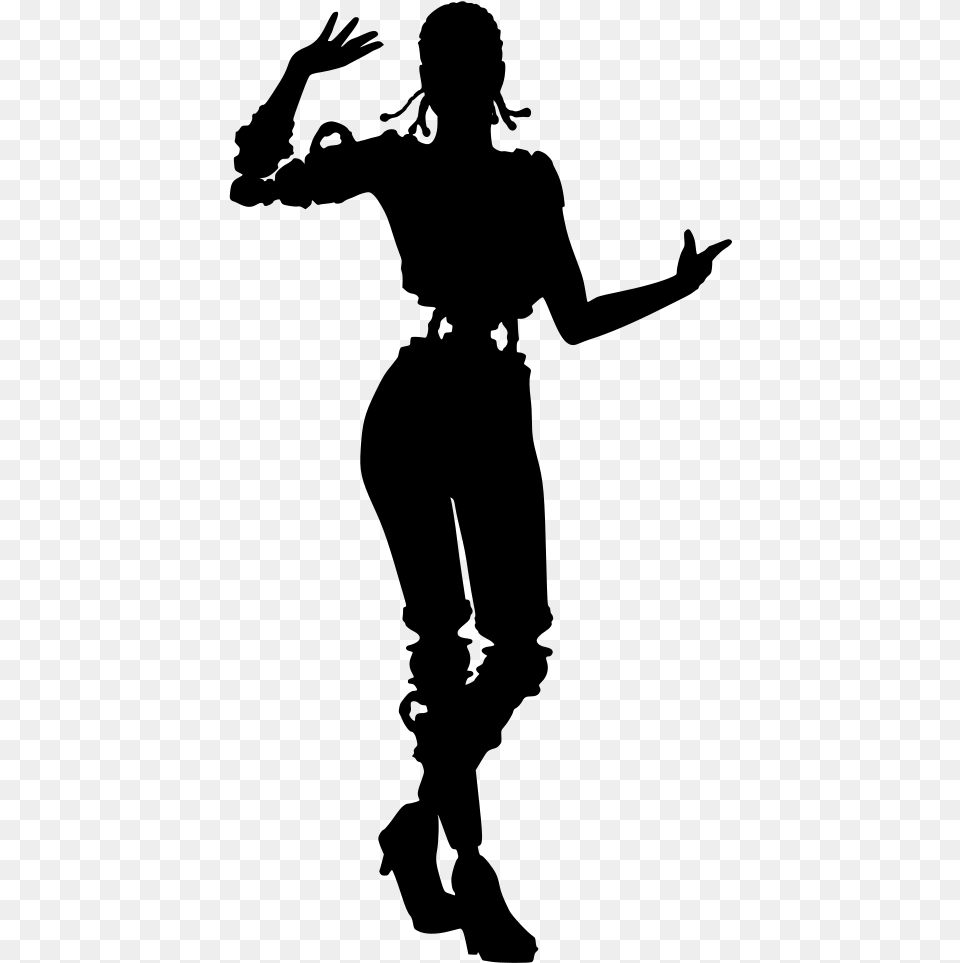 Woman Silhouette, Gray Free Png Download