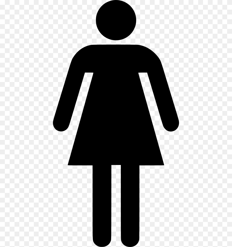 Download Woman Toilet Symbol, Gray Png