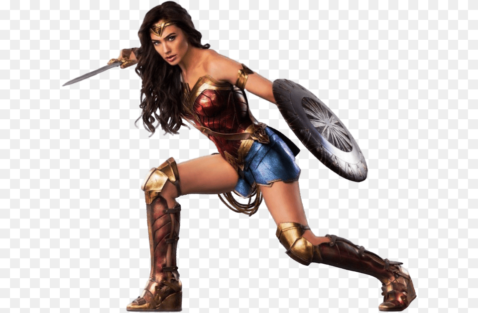 Woman Warrior Picture Wonder Woman Transparent, Clothing, Costume, Weapon, Sword Free Png Download