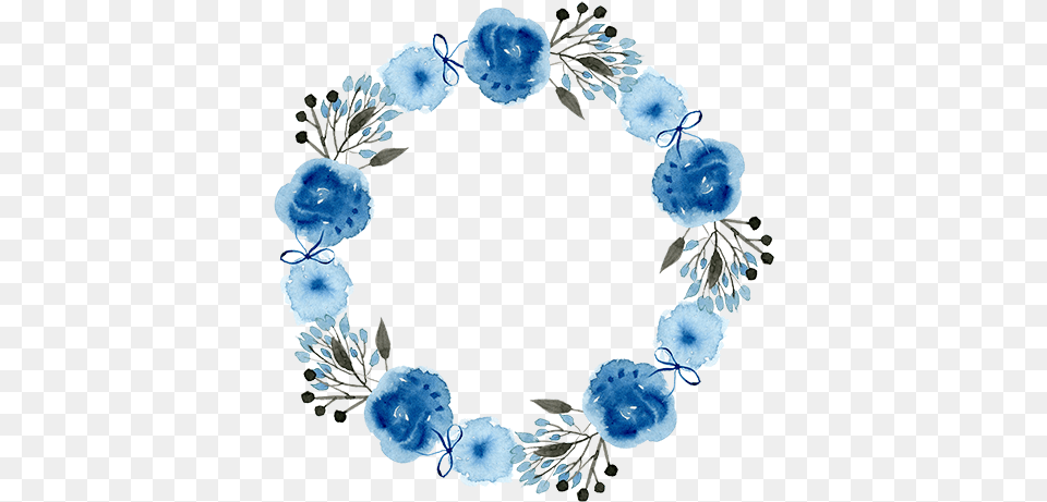 Download Wreath Watercolor Art Wedding Invitation Background Blue, Plant, Accessories, Jewelry, Flower Free Png