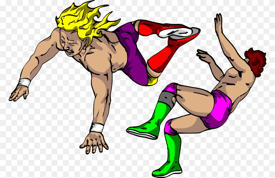 Download Wrestling Transparent Image Pro Wrestling Clip Art, Book, Comics, Publication, Adult Free Png