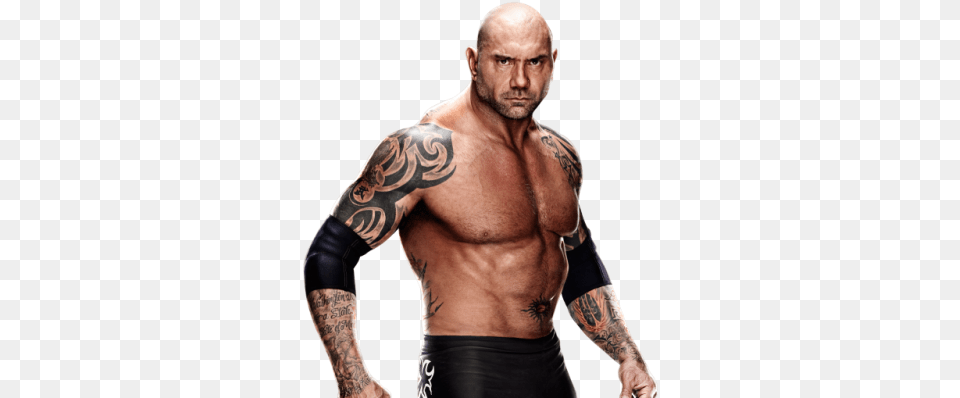 Download Wwe Image And Clipart Batista Tattoo On Right Arm, Person, Skin, Back, Body Part Free Png