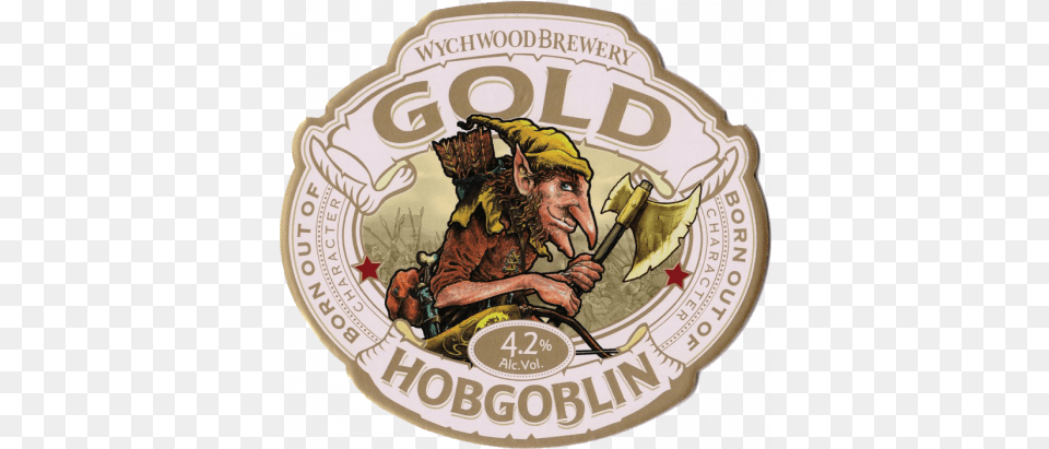 Download Wychwood Hobgoblin Golden 9g Wychwood Brewery Hobgoblin Gold, Adult, Man, Male, Logo Free Transparent Png