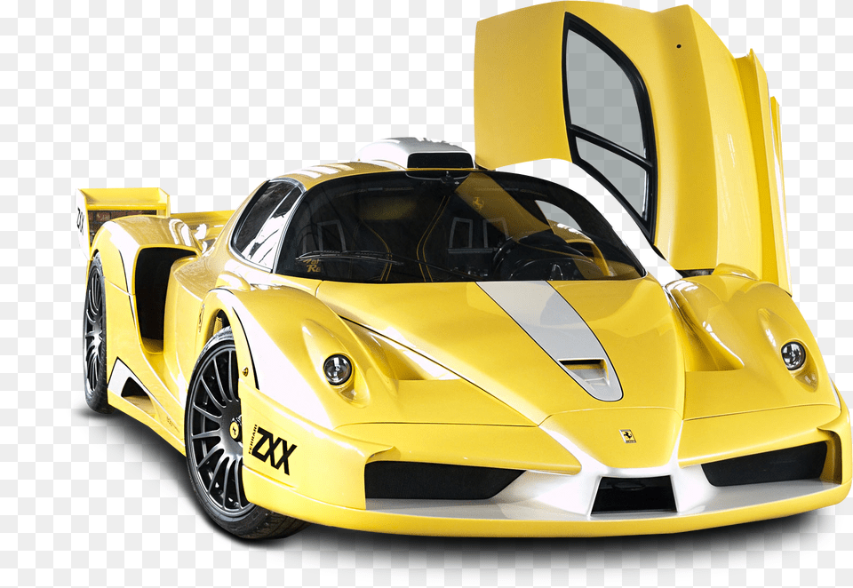 Download Yellow Ferrari Enzo Edo Car Maserati Maserati Race Car Yellow, Alloy Wheel, Vehicle, Transportation, Tire Png