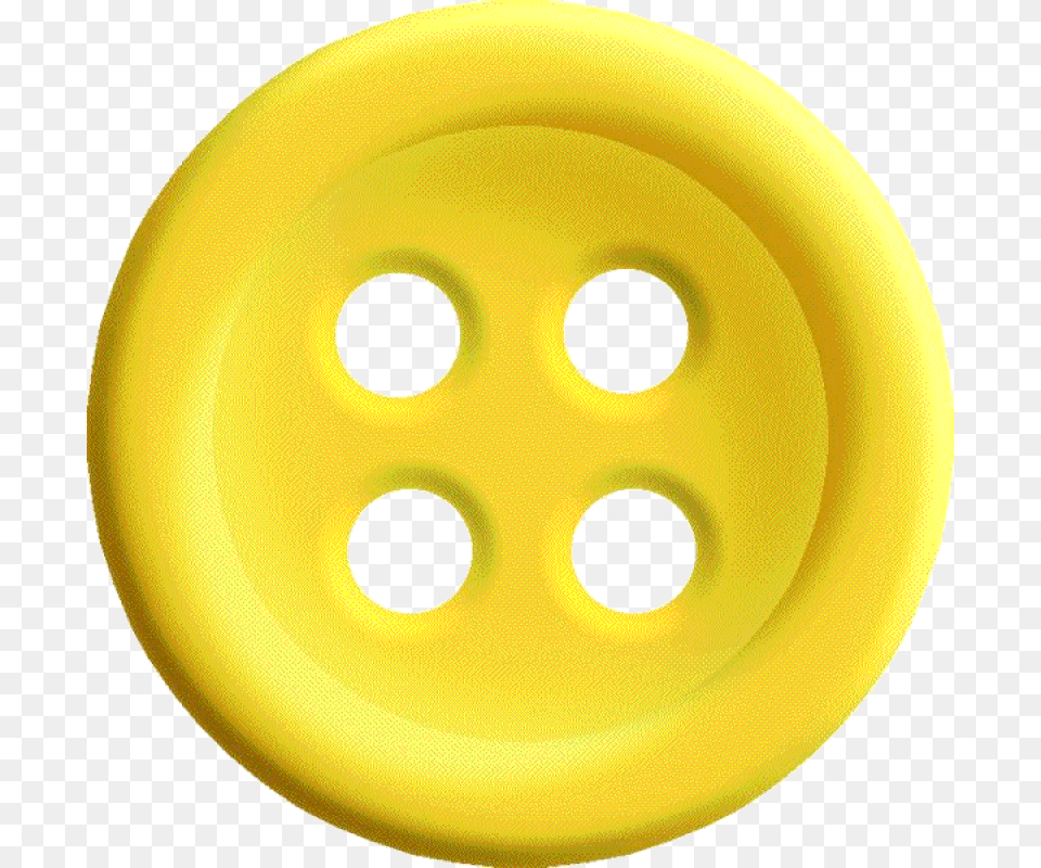 Download Yellow Sewing Button With 4 Hole For Clothes Button, Machine, Wheel Png Image
