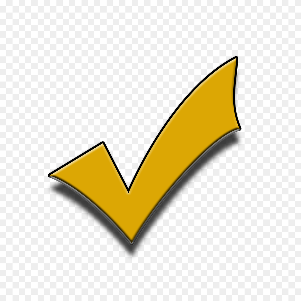 Yellow Tick Vector Clip Art Logo, Symbol Free Png Download
