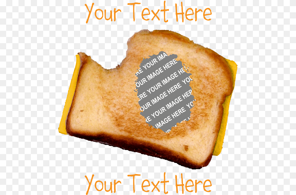 Your Face Grilled Cheese Sandwich Mousepad Create Sliced Bread, Food, Toast Free Png Download