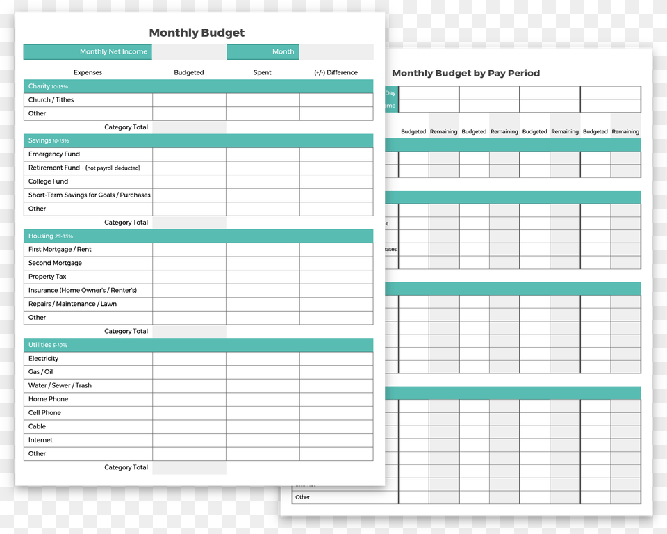 Download Your Free Budgeting Forms Number, Page, Text, Document, Invoice Png