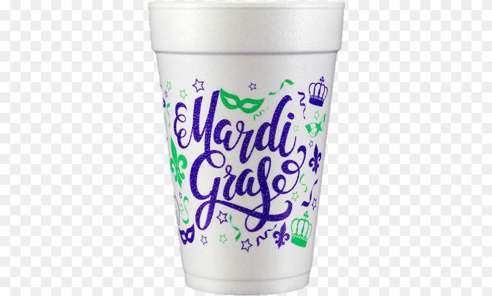 Download Your Mardi Gras Party Cups Christmas Styrofoam Coffee Cup, Cream, Dessert, Food, Ice Cream Png Image