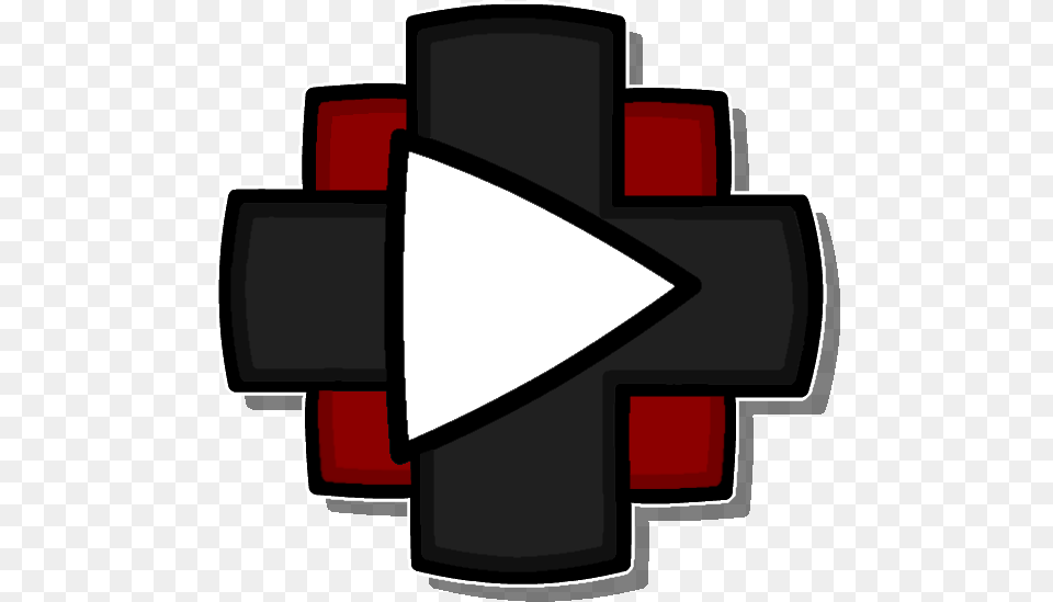 Youtube Play Geometry Dash Play Button Full Geometry Dash Play Button Texture, Cross, Symbol, Emblem, Art Free Png Download