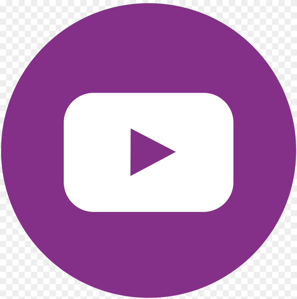Youtube Youtube Icon 2018 Image With No Youtube Icon Transparent Background, Purple, Disk, Triangle Free Png Download