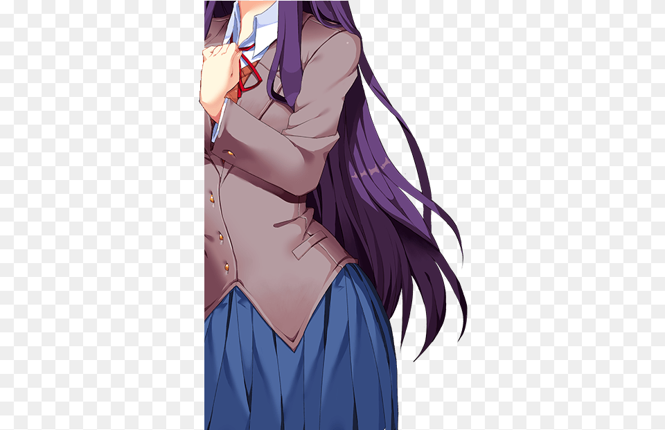 Download Yuri Sprites Ddlc Stab, Book, Comics, Publication, Manga Png