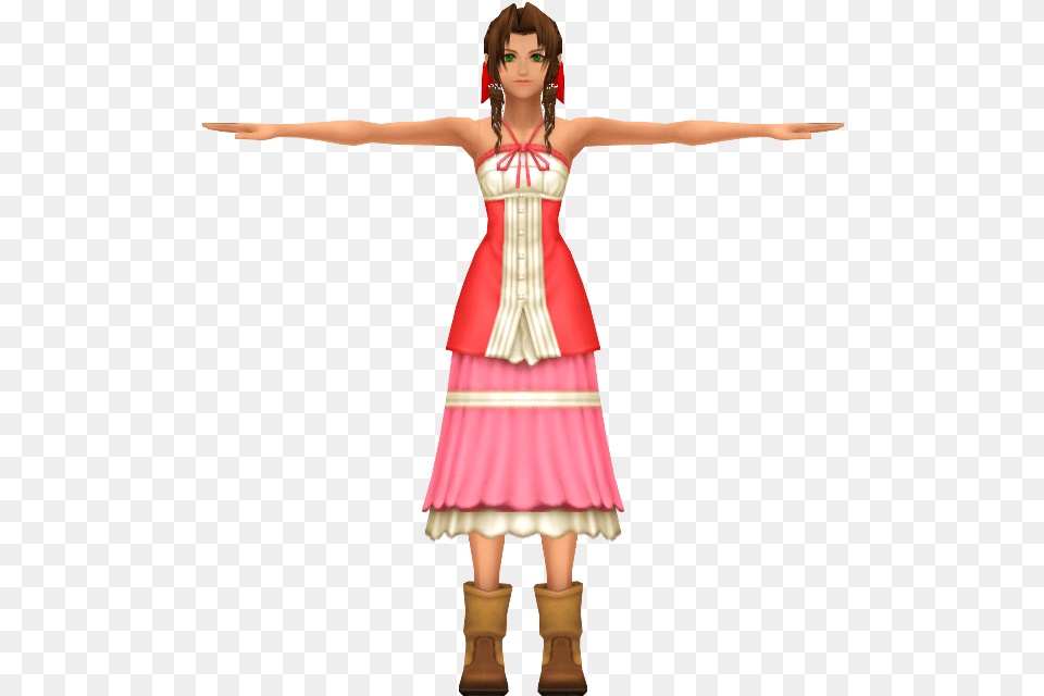 Zip Archive Aerith Kingdom Hearts, Person, Clothing, Costume, Dancing Free Png Download