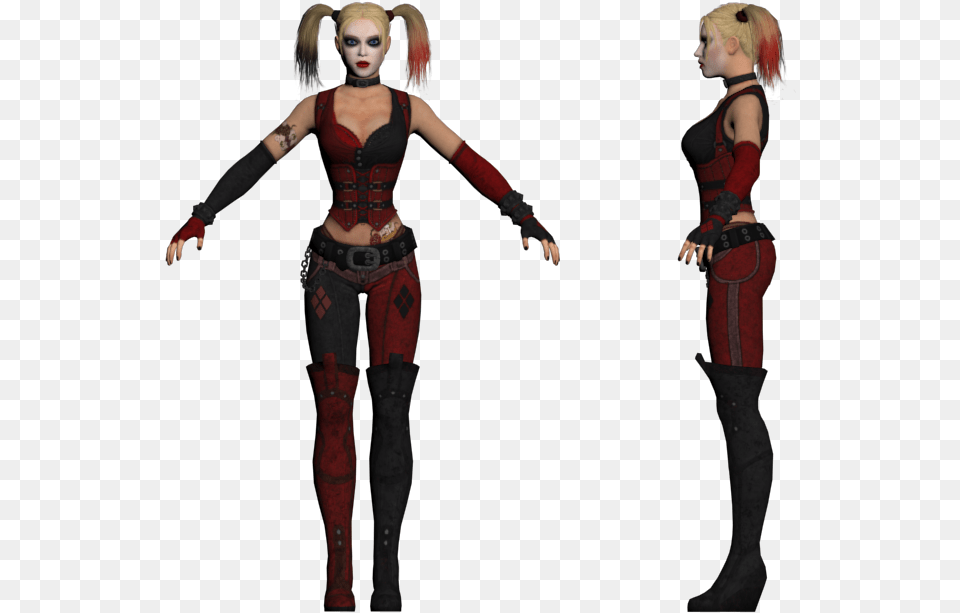 Download Zip Archive Batman Arkham City Harley Quinn Model, Clothing, Costume, Person, Adult Free Transparent Png