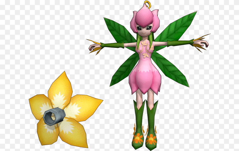 Download Zip Archive Digimon Adventure Psp Lillymon, Person, Flower, Plant, Face Png Image