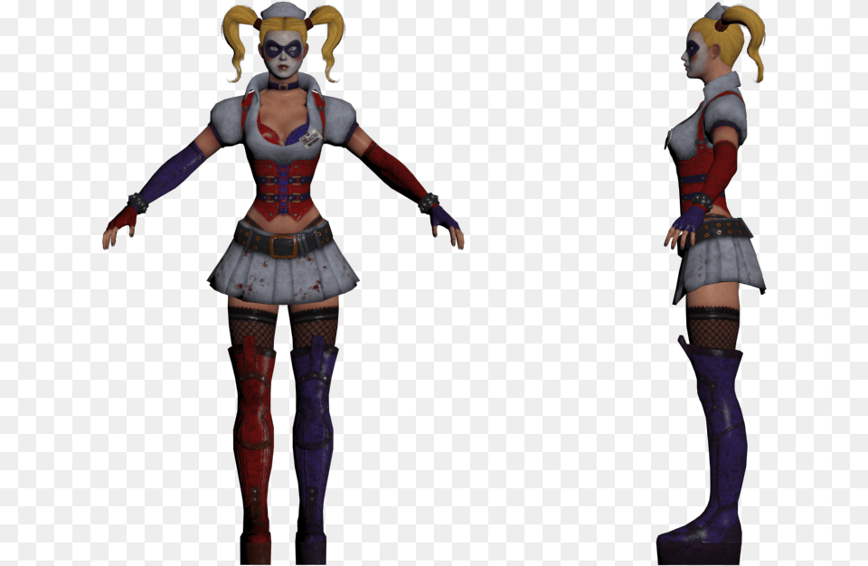 Zip Archive Harley Quinn Arkham Model, Clothing, Costume, Person, Adult Free Png Download