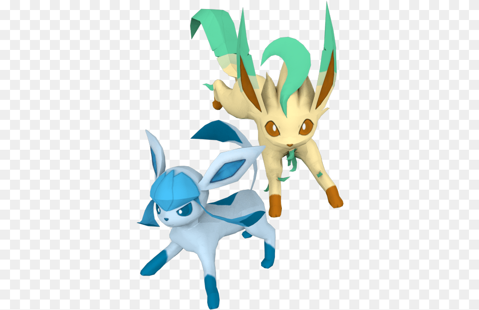 Download Zip Archive Leafeon And Glaceon Figures, Plush, Toy, Art, Graphics Free Transparent Png