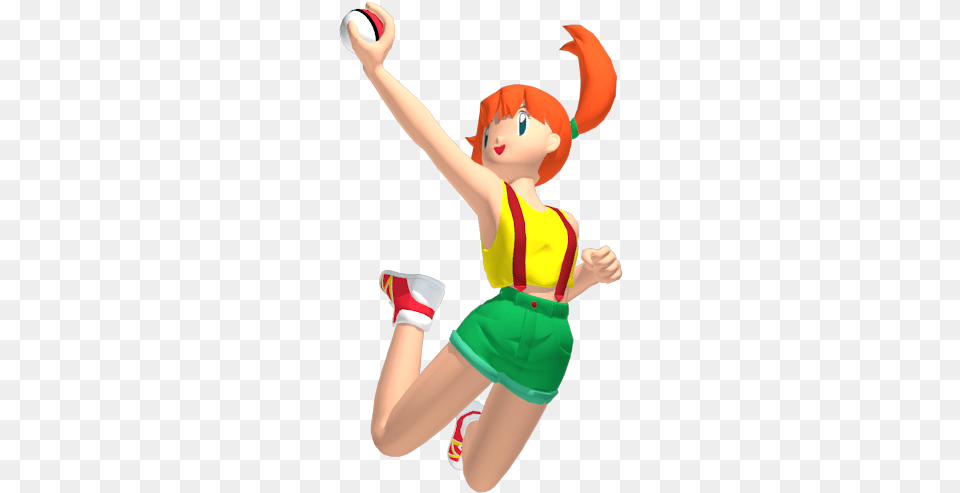 Download Zip Archive Misty Super Smash Bros, Clothing, Shorts, Person, Ball Free Transparent Png