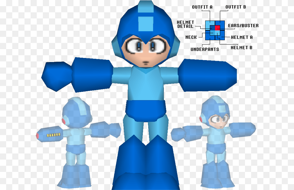 Download Zip Archive N64 Mega Man Model, Baby, Person, Face, Head Free Png