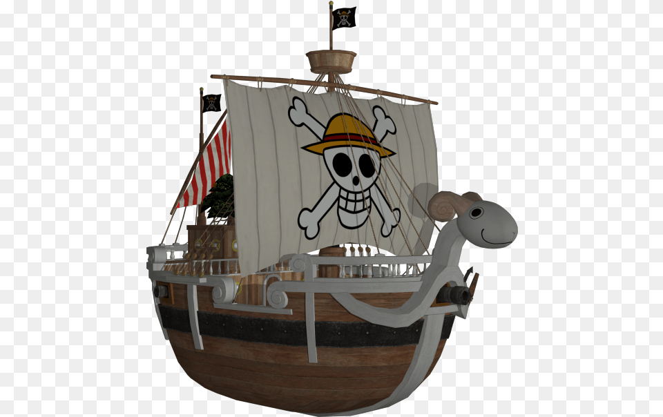 Download Zip Archive One Piece Pirate Warriors Going Merry, Boat, Sailboat, Transportation, Vehicle Png