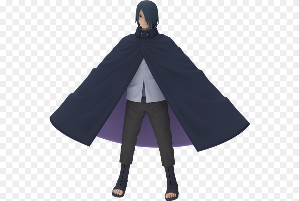Zip Archive Sasuke Model Resource, Fashion, Cape, Clothing, Person Free Png Download
