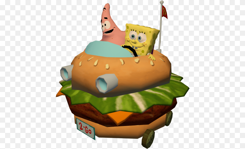 Zip Archive Spongebob Movie Game Patty Wagon, Food, Birthday Cake, Cake, Cream Free Png Download