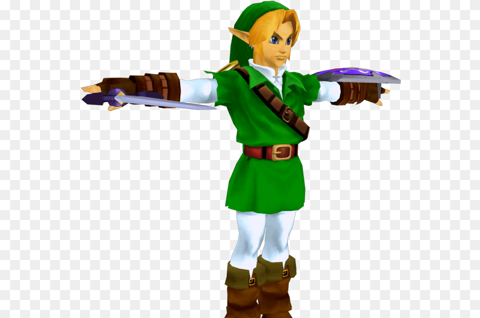 Zip Archive Ssbm Link Model, Elf, Clothing, Costume, Person Free Png Download