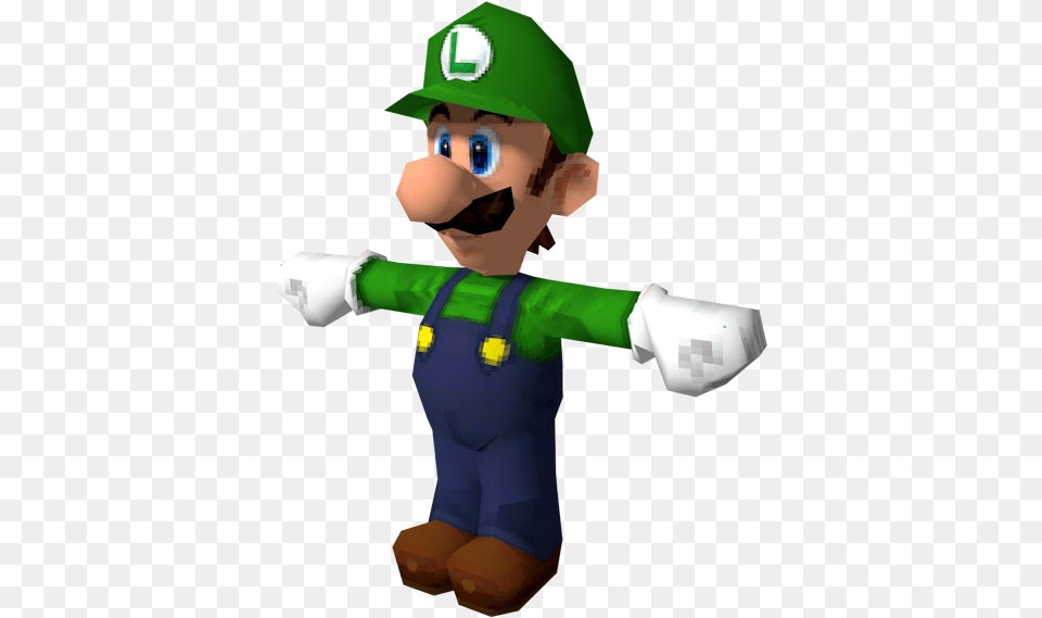 Download Zip Archive Super Mario 64 Ds Luigi Model, Baby, Person, Face, Head Png Image