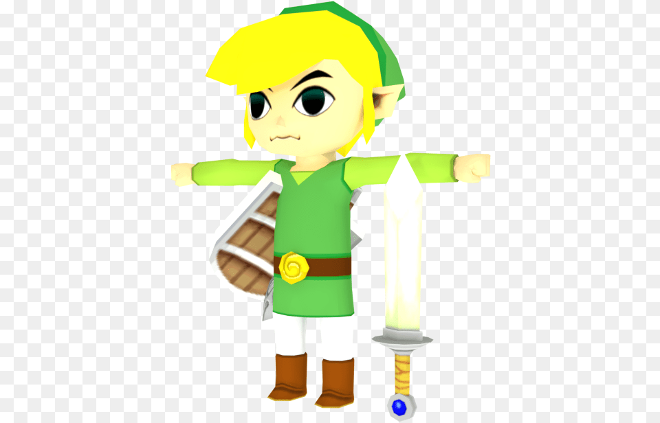 Download Zip Archive Toon Link Model, Elf, Baby, Person, Face Free Transparent Png