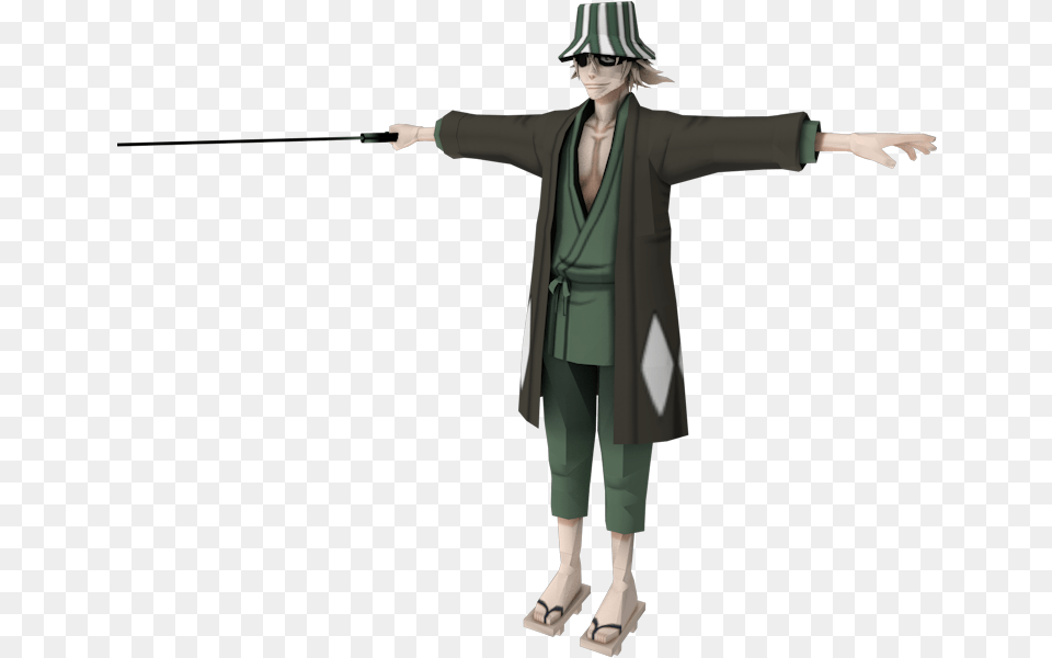 Download Zip Archive Urahara Kisuke 3d Model, Clothing, Sleeve, Fashion, Long Sleeve Free Png