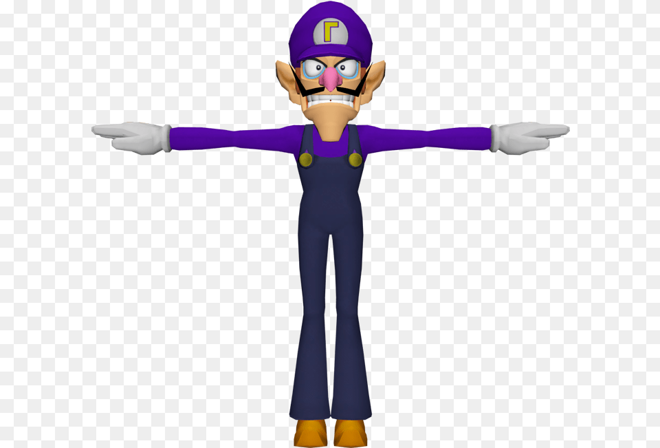 Download Zip Archive Waluigi 3d Model Download, Person, Face, Head Png Image