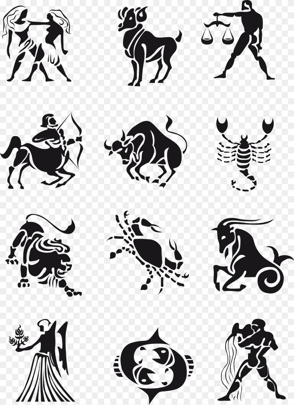 Download Zodiac Signs Zodiac Signs In Human Form, Stencil, Adult, Male, Man Free Png