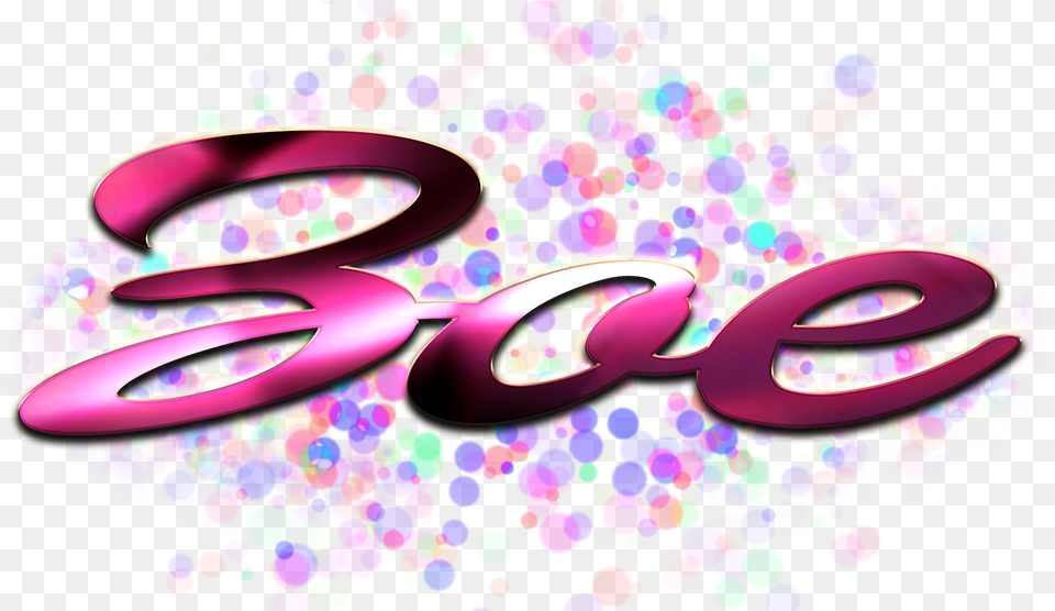 Download Zoe Name Logo Bokeh Circle Transparent Circle, Art, Graphics, Purple, Paper Png Image