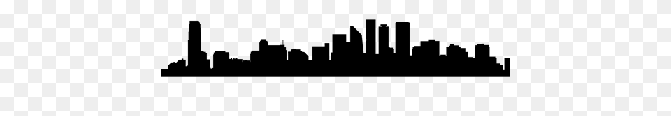 Downtown Houston Skyline Outline Decal, City, Green, Metropolis, Urban Free Transparent Png