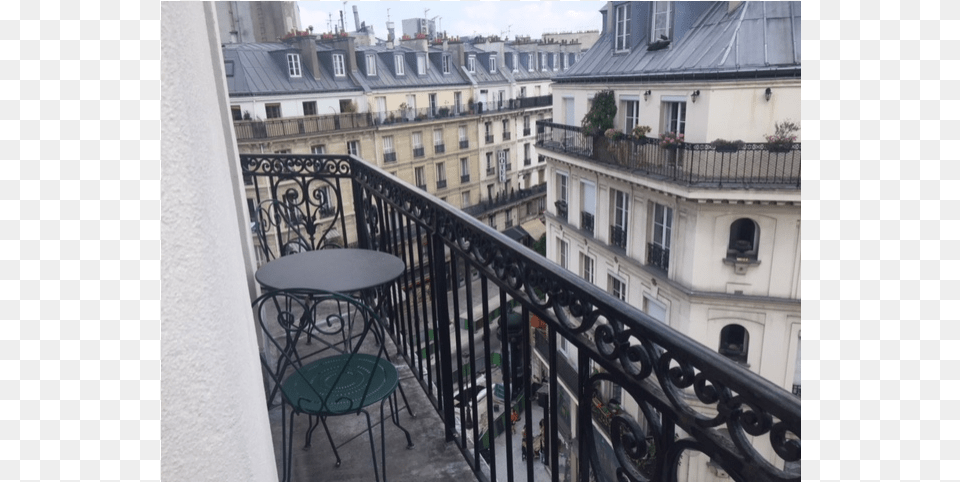 Downtown Paris Flat With Balcony Balcony, Architecture, Building, Chair, Furniture Free Transparent Png