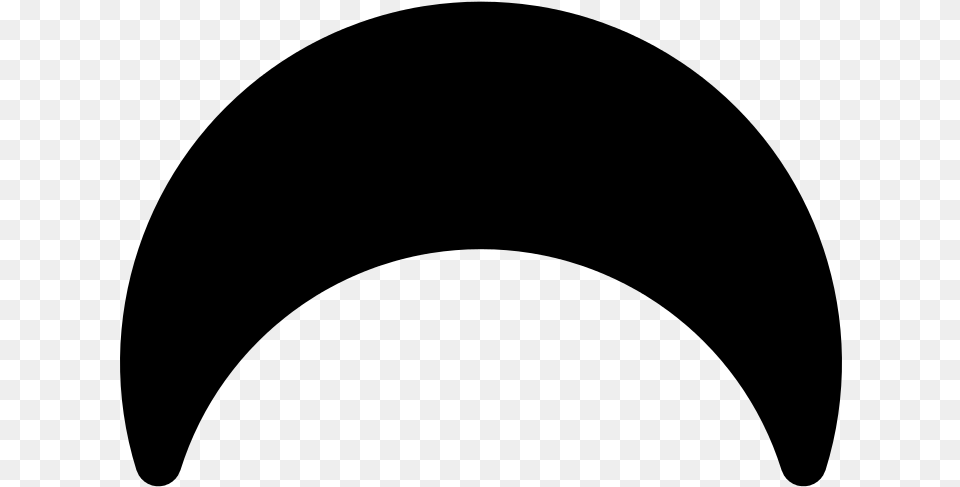 Downward Crescent Moon, Gray Free Transparent Png