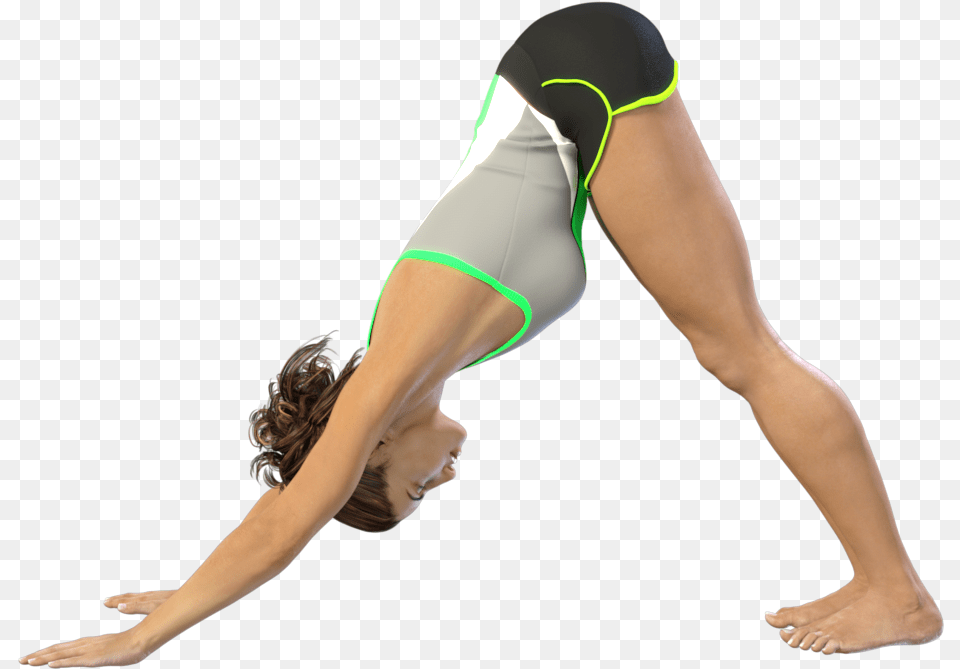 Downward Dog Yoga Pose Stretching, Person, Stretch, Female, Woman Free Png