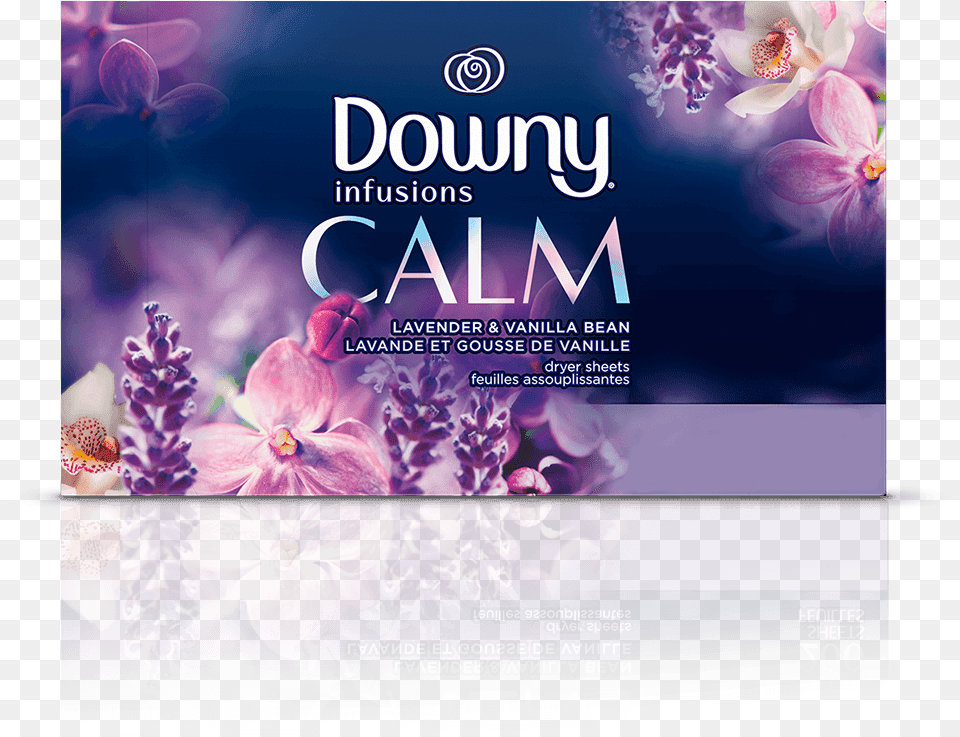 Downy Infusions Dryer Sheets, Advertisement, Poster, Purple, Flower Png Image