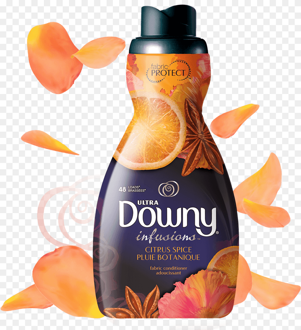 Downy Infusions Liquid Fabric Softener 83oz Honey Flower, Bottle, Plant, Produce, Fruit Png Image