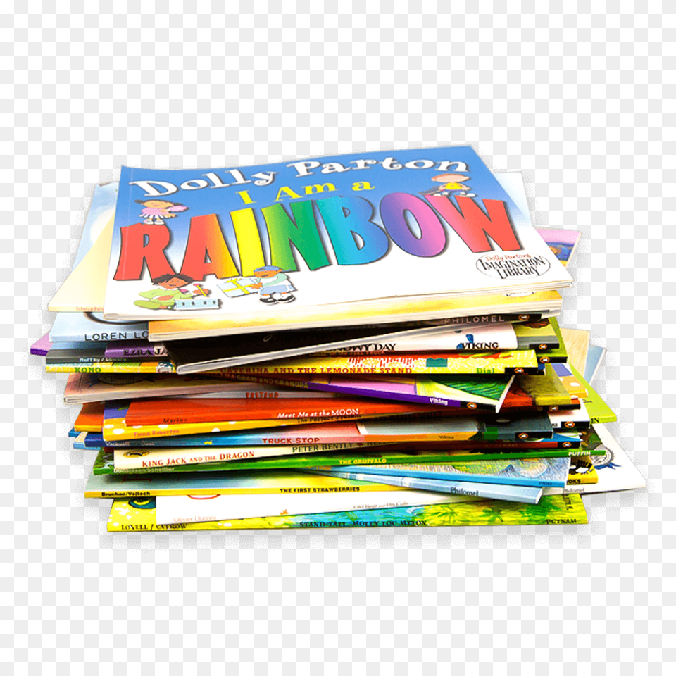 Dpil Rainbow Stack Of Books, Advertisement, Poster, Publication, Book Free Png