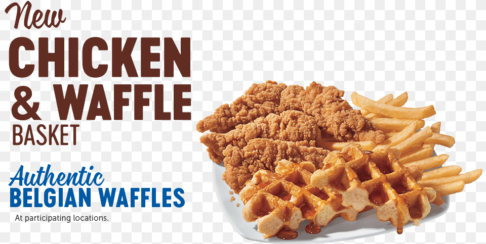 Dq Chicken And Waffles, Food, Fried Chicken, Waffle Free Transparent Png