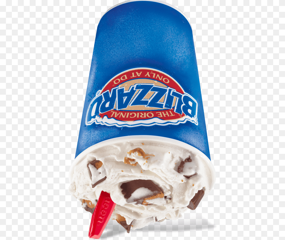Dq Treats Blizzards Reeses2 Chocolate Brownie Extreme Blizzard, Cream, Dessert, Food, Ice Cream Free Png