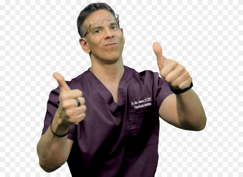 Dr Alex Jimenez Dc Injury Medical Amp Chiropractic, Thumbs Up, Adult, Body Part, Person Free Png Download