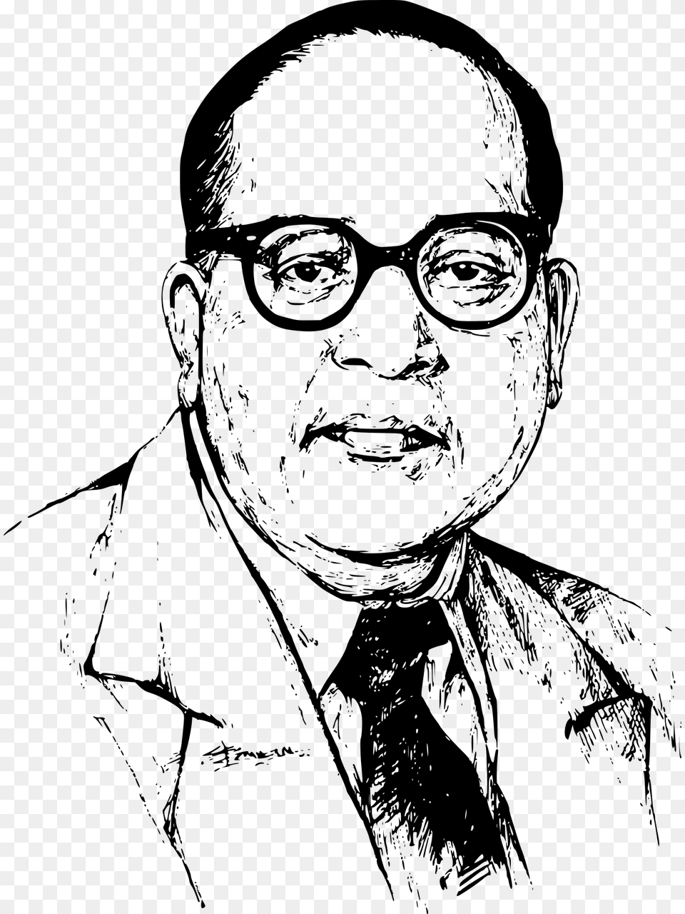 Dr Babasaheb Ambedkar, Gray Png