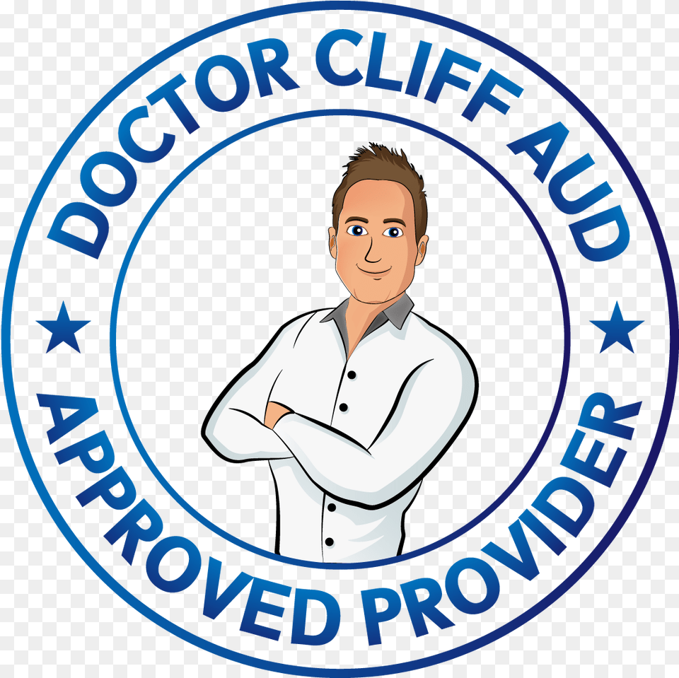 Dr Cliff Aud Approved Provider Circle, Adult, Person, Logo, Female Png Image